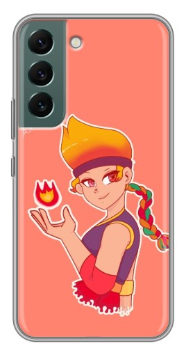 Силиконовый чехол с изображением "Amber с огоньком" для Samsung Galaxy S22 Plus
