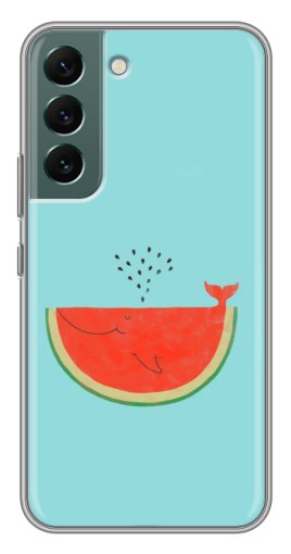 Силиконовый чехол с изображением "Арбуз кит" для Samsung Galaxy S22 Plus