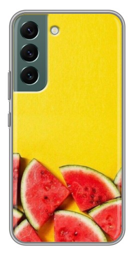 Чехол с картинкой "Арбузики на желтом" для Samsung Galaxy S22 Plus