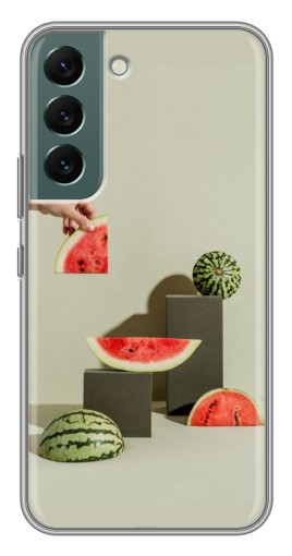 Силиконовый чехол с изображением "Арт Арбузы" для Samsung Galaxy S22 Plus