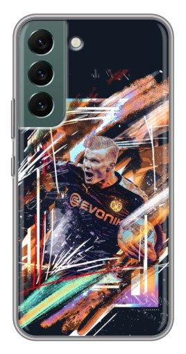 Чехол с картинкой "АРТ Haaland" для Samsung Galaxy S22 Plus