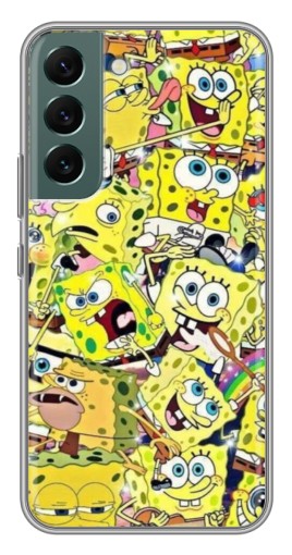 Чехол с печатью "Эмоции Спанч-Боба" для Samsung Galaxy S22 Plus