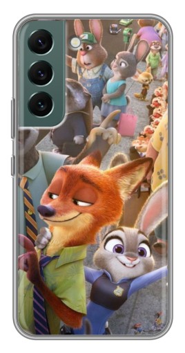 Чехол с картинкой "Герои Зверополис" для Samsung Galaxy S22 Plus
