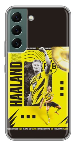 Чехол с картинкой "Golden Haaland" для Samsung Galaxy S22 Plus