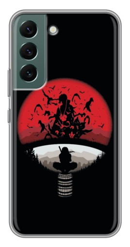 Силиконовый чехол с изображением "Итачи на черном" для Samsung Galaxy S22 Plus