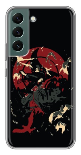 Чехол с картинкой "Итачи с воронами" для Samsung Galaxy S22 Plus