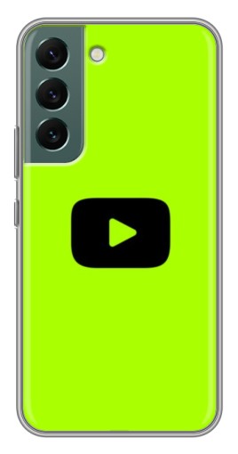 Силиконовый чехол с изображением "Кнопка Ютуба" для Samsung Galaxy S22 Plus