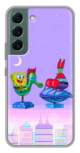 Чехол с принтом "Крабс и Спанч Боб" для Samsung Galaxy S22 Plus
