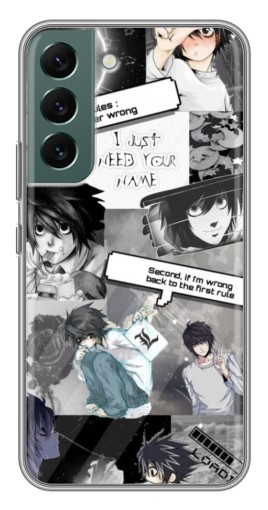 Силиконовый чехол с изображением "L - Death note" для Samsung Galaxy S22 Plus