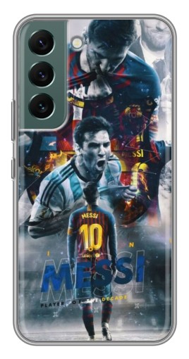 Чехол с картинкой "Легендарный Месси" для Samsung Galaxy S22 Plus