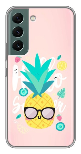Чехол с картинкой "Летний ананас" для Samsung Galaxy S22 Plus