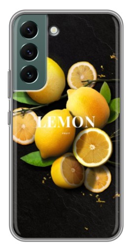 Чехол с картинкой "Лимон на черном" для Samsung Galaxy S22 Plus