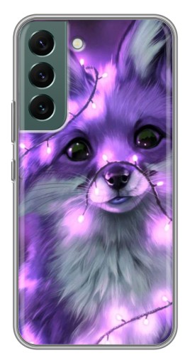 Силиконовый чехол с изображением "Лисенок фиолетовый" для Samsung Galaxy S22 Plus