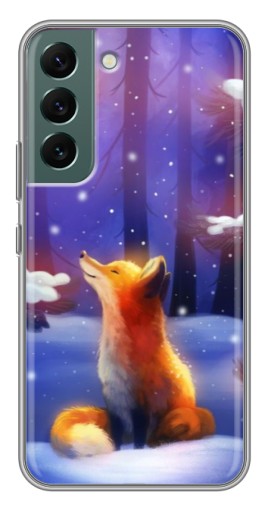 Силиконовый чехол с изображением "Лисичка в лесу" для Samsung Galaxy S22 Plus
