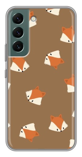 Силиконовый чехол с изображением "Лисёнки" для Samsung Galaxy S22 Plus