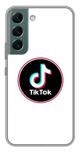Силиконовый чехол с изображением "Лого Тик Ток" для Samsung Galaxy S22 Plus