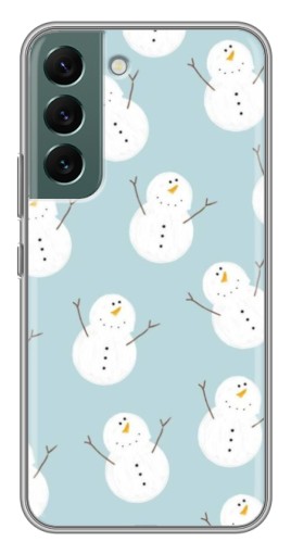 Силиконовый чехол с изображением "Маленькие снеговики" для Samsung Galaxy S22 Plus