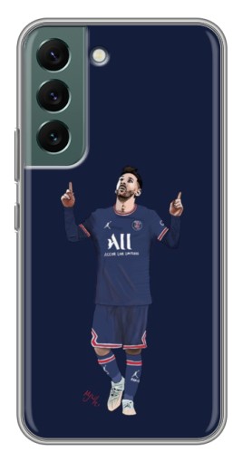 Силиконовый чехол с изображением "Месси в ПСЖ" для Samsung Galaxy S22 Plus