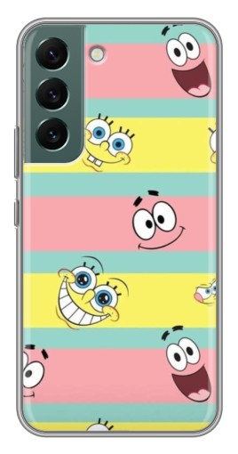 Чехол с печатью "Мордашки" для Samsung Galaxy S22 Plus
