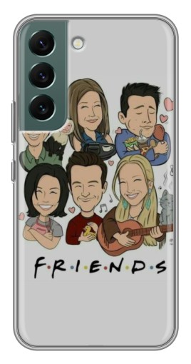 Чехол с печатью "Мультяшные Друзья" для Samsung Galaxy S22 Plus