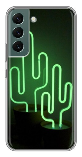 Чехол с печатью "Неоновый кактус" для Samsung Galaxy S22 Plus
