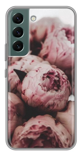 Чехол с картинкой "Нежные пионы" для Samsung Galaxy S22 Plus