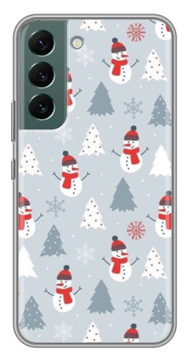 Чехол с принтом "Новогодний фон" для Samsung Galaxy S22 Plus