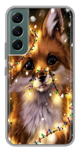 Чехол с печатью "Новогодний лесенок" для Samsung Galaxy S22 Plus