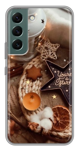 Силиконовый чехол с изображением "Новогодняя атмосфера" для Samsung Galaxy S22 Plus