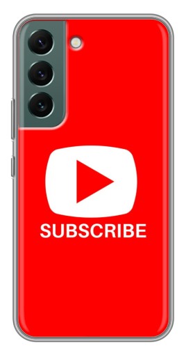 Силиконовый чехол с изображением "Подписаться" для Samsung Galaxy S22 Plus