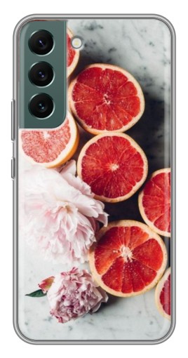 Силиконовый чехол с изображением "Половинки грейпфрутов" для Samsung Galaxy S22 Plus
