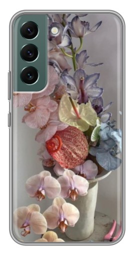 Чехол с печатью "Разноцветные орхидеи" для Samsung Galaxy S22 Plus