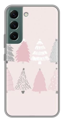 Чехол с печатью "Разноцветные елки" для Samsung Galaxy S22 Plus