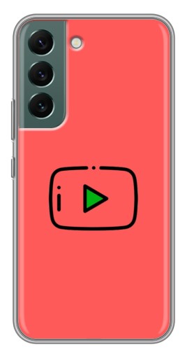 Чехол с картинкой "Рисованная кнопка" для Samsung Galaxy S22 Plus