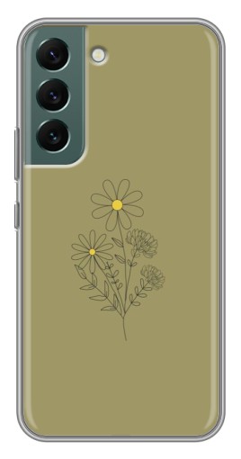 Чехол с печатью "Рисунок ромашка" для Samsung Galaxy S22 Plus