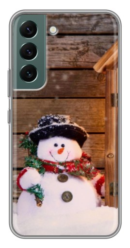 Чехол с принтом "Рождественский снеговик" для Samsung Galaxy S22 Plus