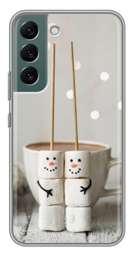 Чехол с печатью "Снеговики из зефира" для Samsung Galaxy S22 Plus