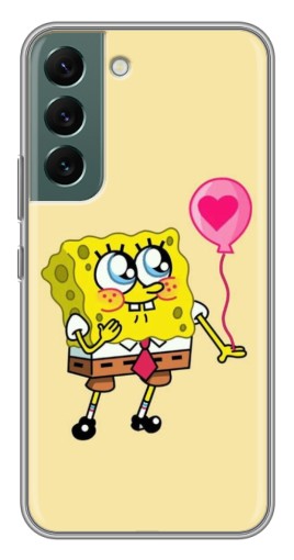 Силиконовый чехол с изображением "СпанчБоб с шариком" для Samsung Galaxy S22 Plus