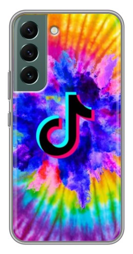 Силиконовый чехол с изображением "TikTok в красках" для Samsung Galaxy S22 Plus