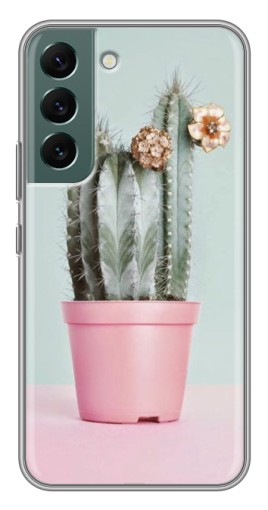 Чехол с принтом "Цветущий кактус" для Samsung Galaxy S22 Plus