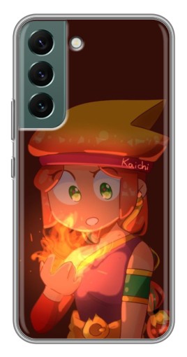 Чехол с картинкой "Удивлённая Амбер" для Samsung Galaxy S22 Plus