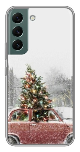 Силиконовый чехол с изображением "Елка в машине" для Samsung Galaxy S22 Plus
