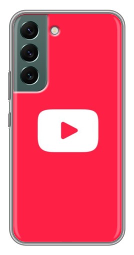 Чехол с картинкой "YouTube Кнопка" для Samsung Galaxy S22 Plus