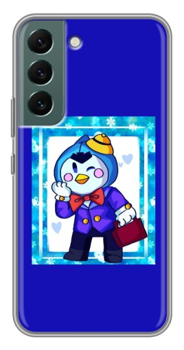 Чехол с картинкой "Зимний Мистер Пи" для Samsung Galaxy S22 Plus