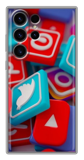 Чехол с печатью "3Д эффект" для Samsung Galaxy S22 Ultra