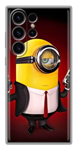 Силиконовый чехол с изображением "Агент Миньон" для Samsung Galaxy S22 Ultra