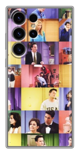 Чехол с картинкой "Актеры Друзья" для Samsung Galaxy S22 Ultra