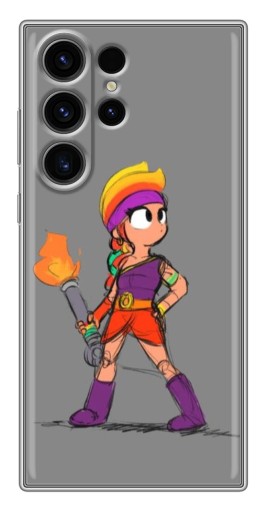 Силиконовый чехол с изображением "Amber с факелом" для Samsung Galaxy S22 Ultra
