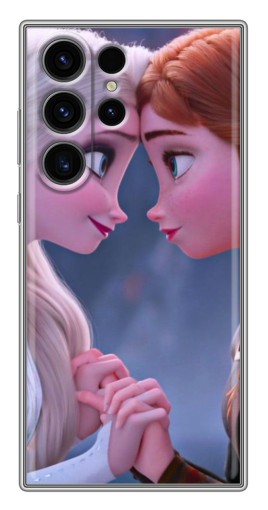 Чехол с картинкой "Анна и Ельза" для Samsung Galaxy S22 Ultra