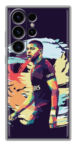 Силиконовый чехол с изображением "ART Mbappe" для Samsung Galaxy S22 Ultra